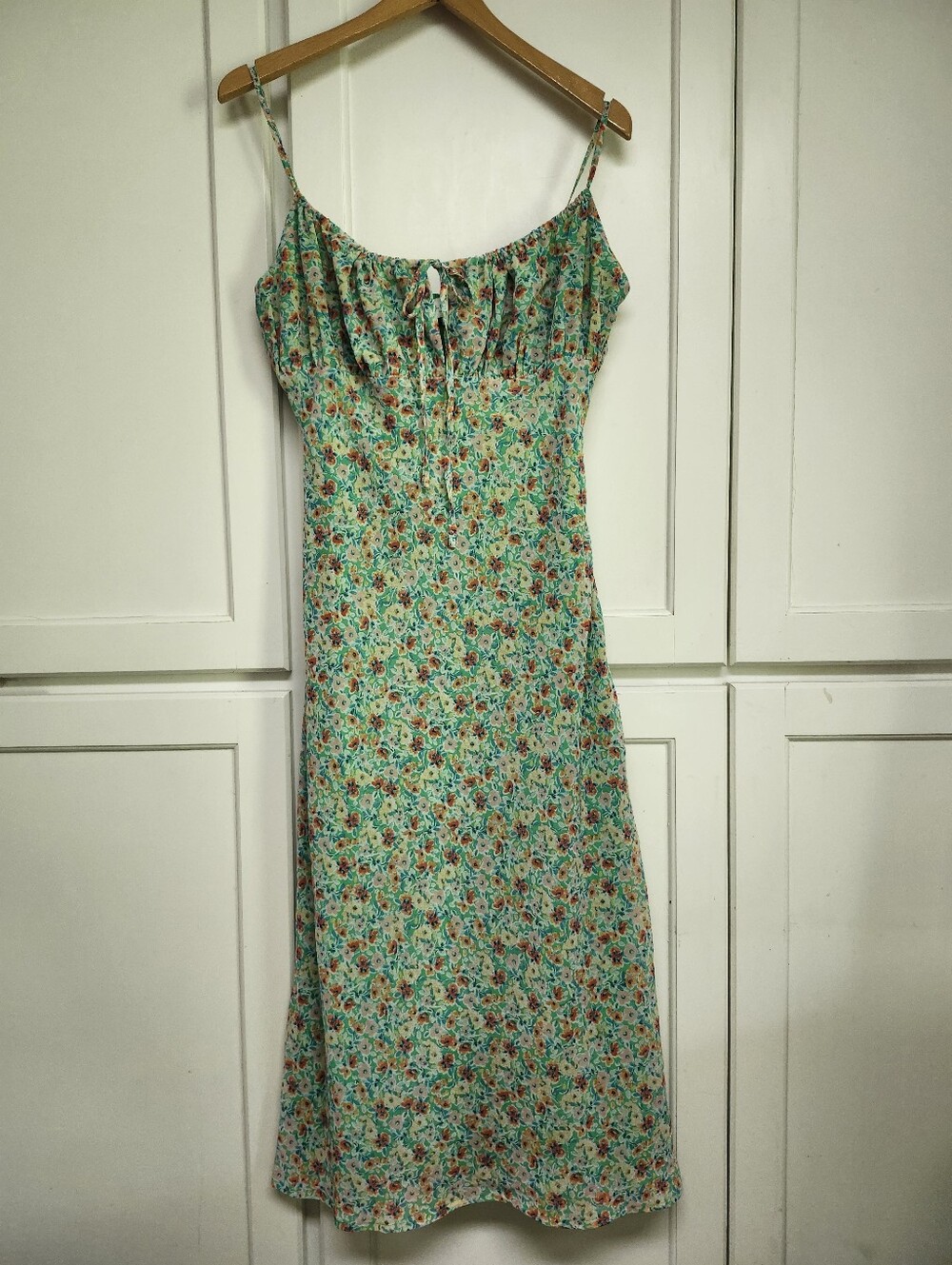 Le Lis Green Floral Strappy Dress M